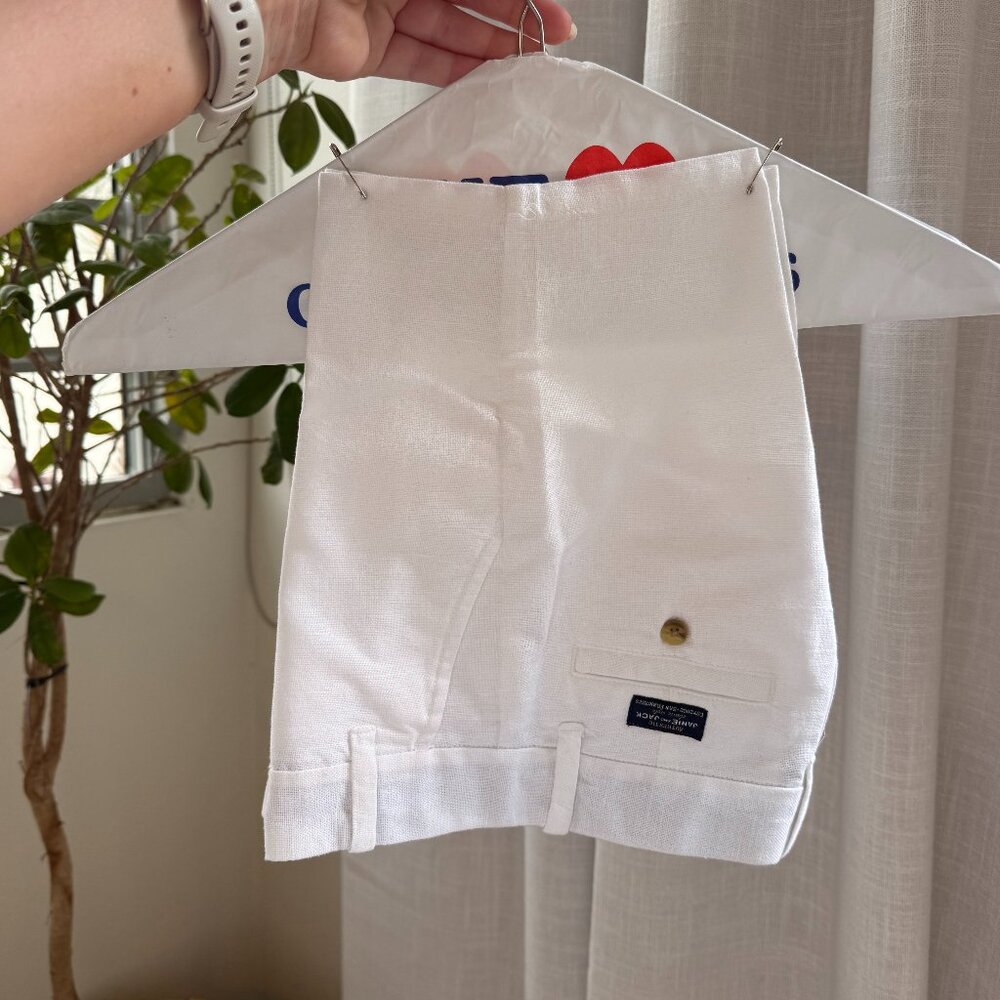 🤍 Janie & Jack White Linen Dress Shorts - Size 4 🤍